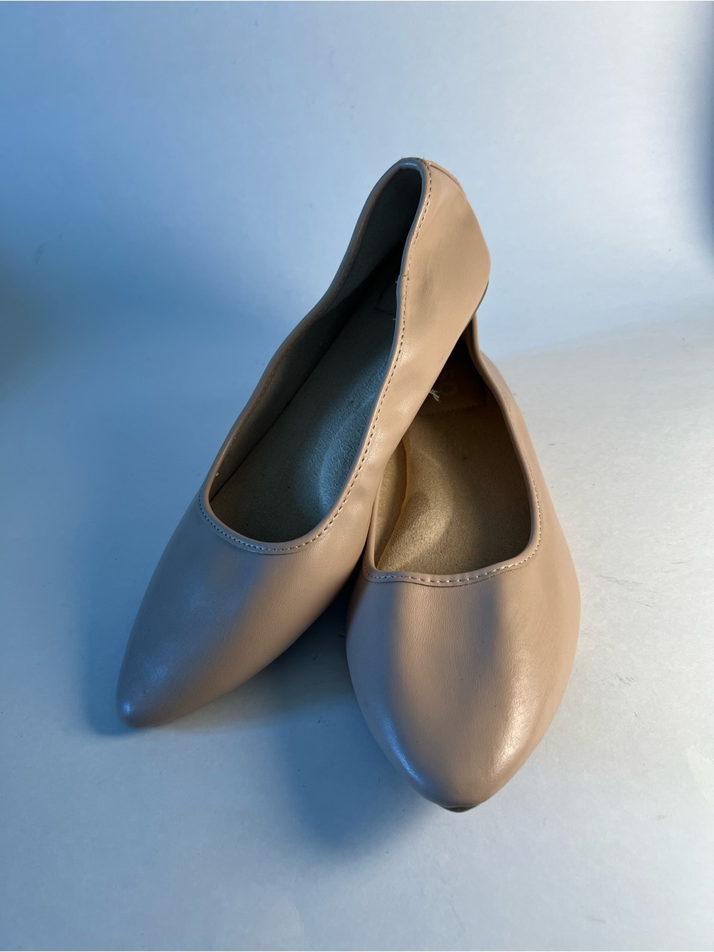 SO Neema Women’s Pointed Toe Faux Leather Soft Ballet Flat Size 10